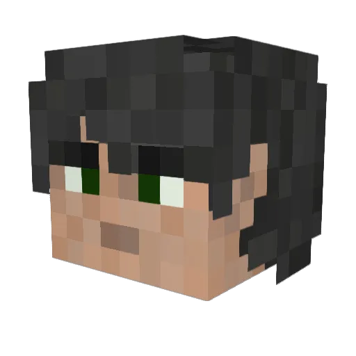 Aranoxm Minecraft avatar head, 3D render