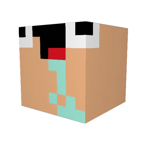 Ararag1 Minecraft avatar head, 3D render