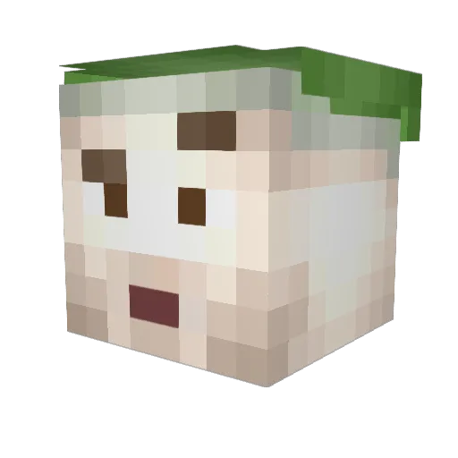 ArasBeyy Minecraft avatar head, 3D render