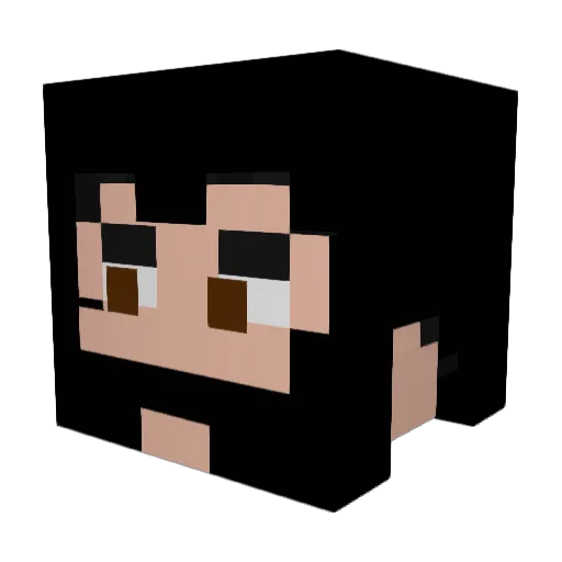 Arasartis Minecraft avatar head, 3D render
