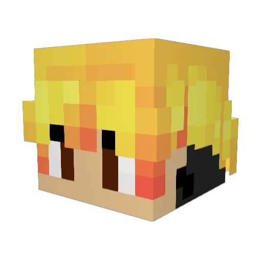 Arash1809 Minecraft avatar head, 3D render