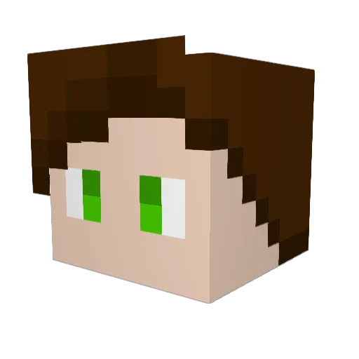 Arashi47 Minecraft avatar head, 3D render