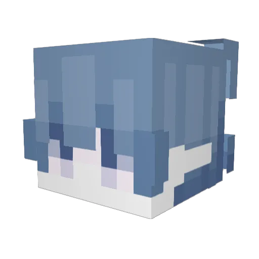 ArashiRisu Minecraft avatar head, 3D render