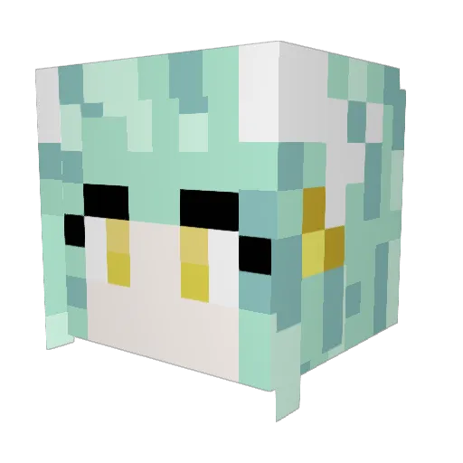 ArashiUmU Minecraft avatar head, 3D render