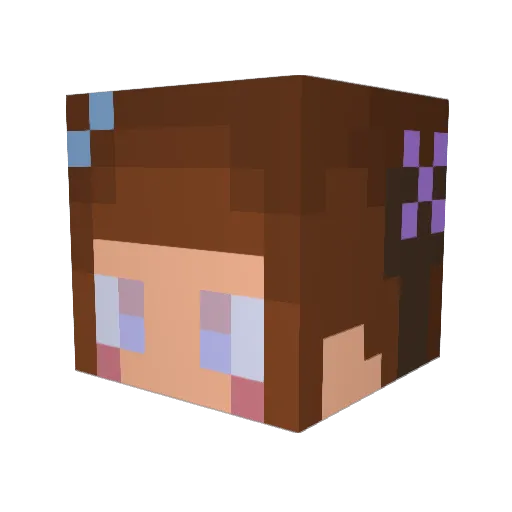 Arashi_050 Minecraft avatar head, 3D render