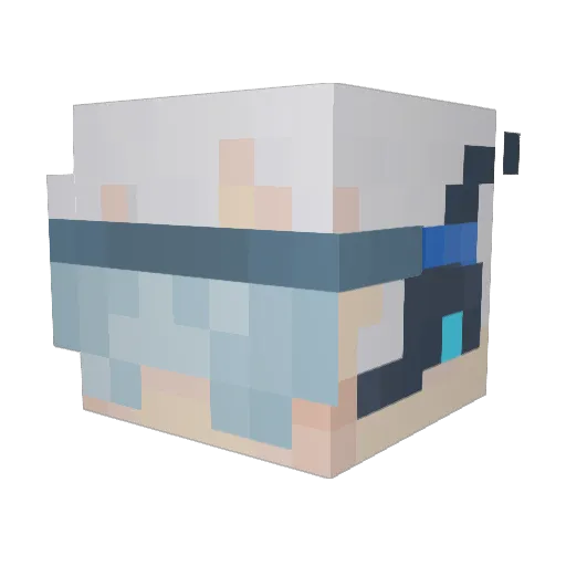 ArashikamiJunpei Minecraft avatar head, 3D render