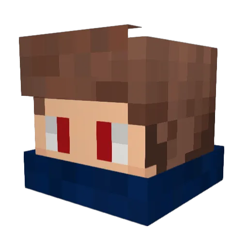 ArashkaPLay Minecraft avatar head, 3D render