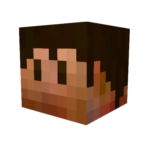 Arasid Minecraft avatar head, 3D render