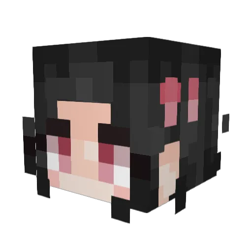 Arasie Minecraft avatar head, 3D render