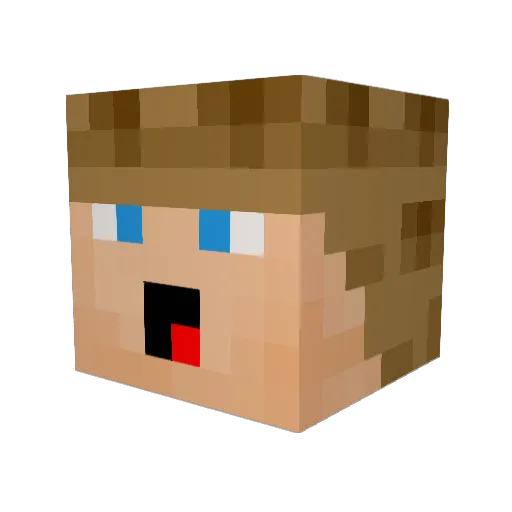 Araster Minecraft avatar head, 3D render