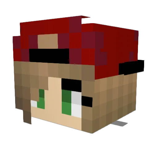 ArataAoi Minecraft avatar head, 3D render