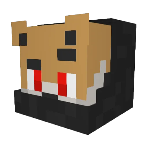 Arathul Minecraft avatar head, 3D render