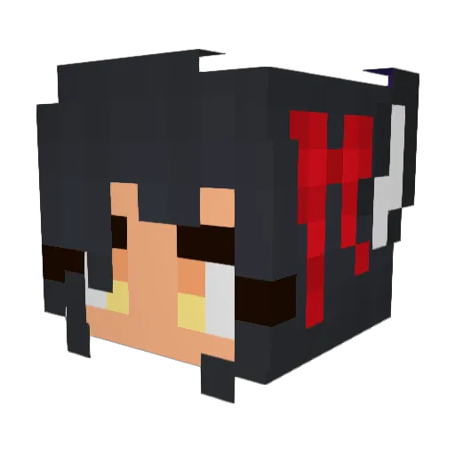 Araumos Minecraft avatar head, 3D render