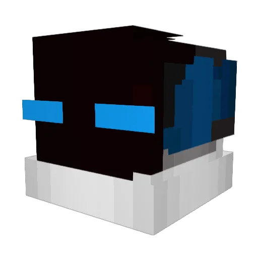 Arav22 Minecraft avatar head, 3D render