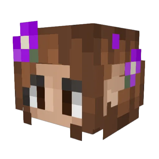 Aravanna Minecraft avatar head, 3D render