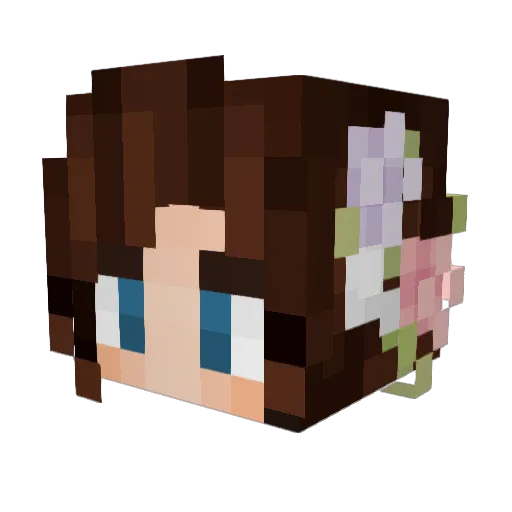 Araviis Minecraft avatar head, 3D render