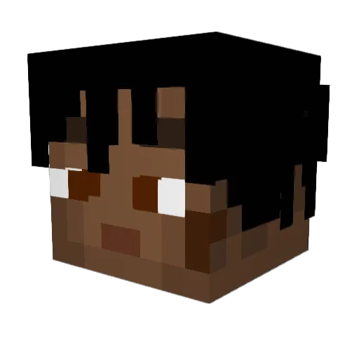 Aravindd Minecraft avatar head, 3D render