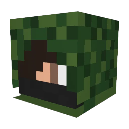 Aravir_1 Minecraft avatar head, 3D render