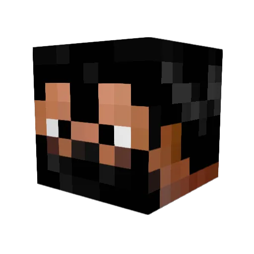Arawanhe Minecraft avatar head, 3D render