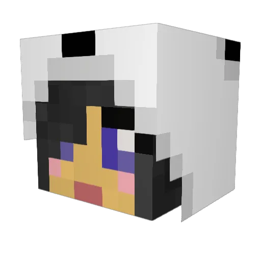 Arawind Minecraft avatar head, 3D render