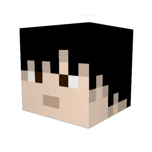 Arawneer Minecraft avatar head, 3D render