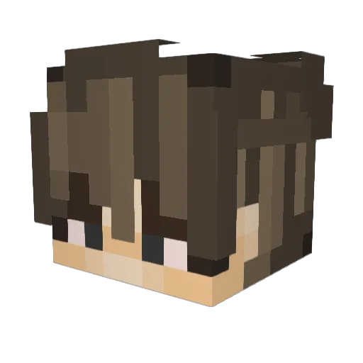 AraxXDT Minecraft avatar head, 3D render