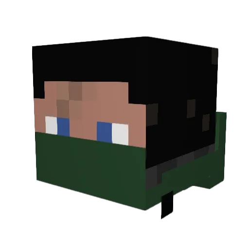Araxeus Minecraft avatar head, 3D render