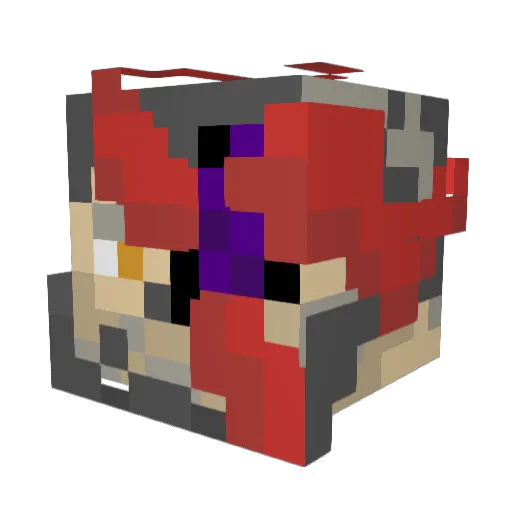 Arbao Minecraft avatar head, 3D render