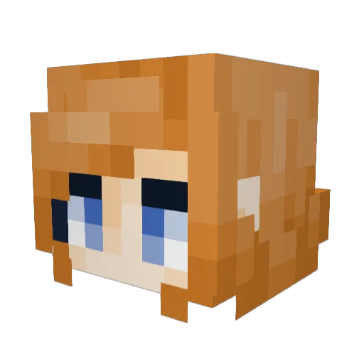 Arbaux Minecraft avatar head, 3D render