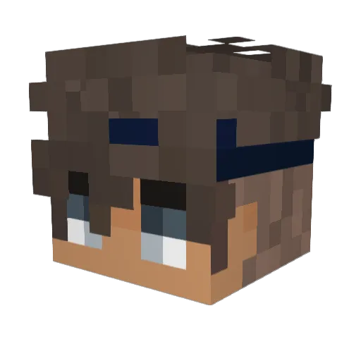 ArbeitsHeft Minecraft avatar head, 3D render