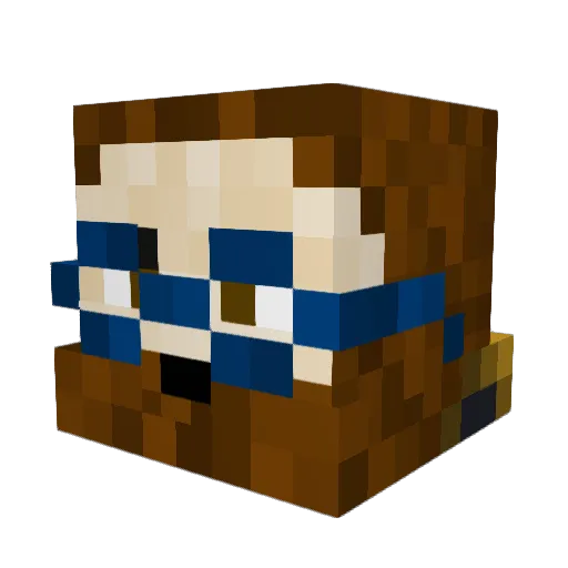 Arbeitskraft Minecraft avatar head, 3D render
