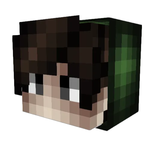 Arbel07 Minecraft avatar head, 3D render