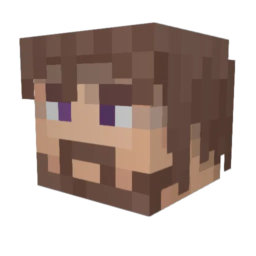 Arbitergods Minecraft avatar head, 3D render