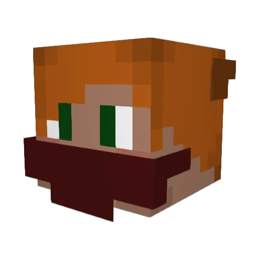 Arblis Minecraft avatar head, 3D render