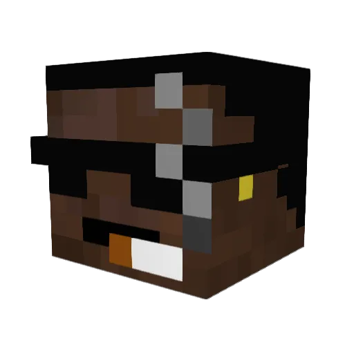 Arbuz113 Minecraft avatar head, 3D render