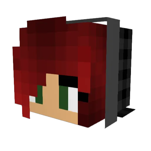 Arbuziuke_ Minecraft avatar head, 3D render
