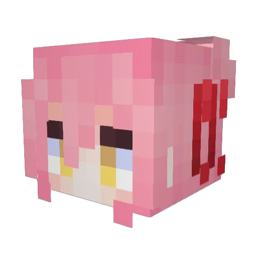 ArcAce Minecraft avatar head, 3D render