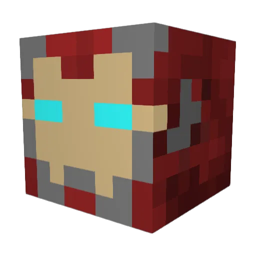 ArcReactorFuz Minecraft avatar head, 3D render