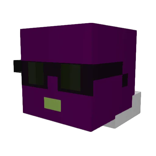 ArcVv_ Minecraft avatar head, 3D render