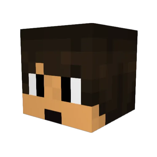 Arcaaade Minecraft avatar head, 3D render