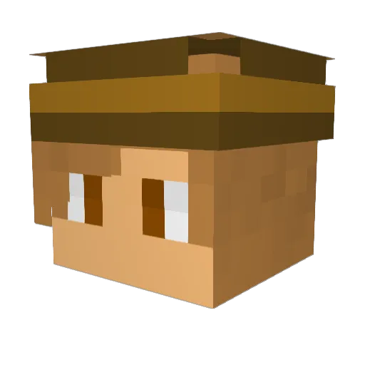 Arcabian Minecraft avatar head, 3D render