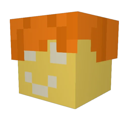 ArcadeAutumn Minecraft avatar head, 3D render