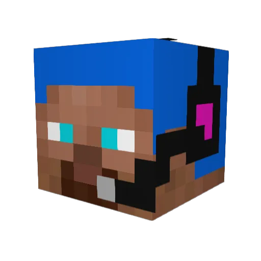 ArcadeCordex Minecraft avatar head, 3D render