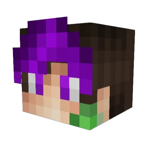 ArcadeCreeper Minecraft avatar head, 3D render