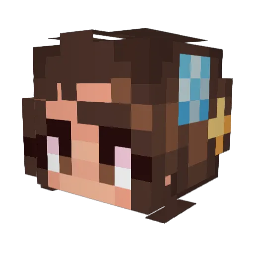 ArcadeJade Minecraft avatar head, 3D render