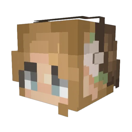 ArcadianLux Minecraft avatar head, 3D render