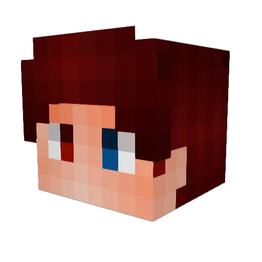 ArcaiYT Minecraft avatar head, 3D render