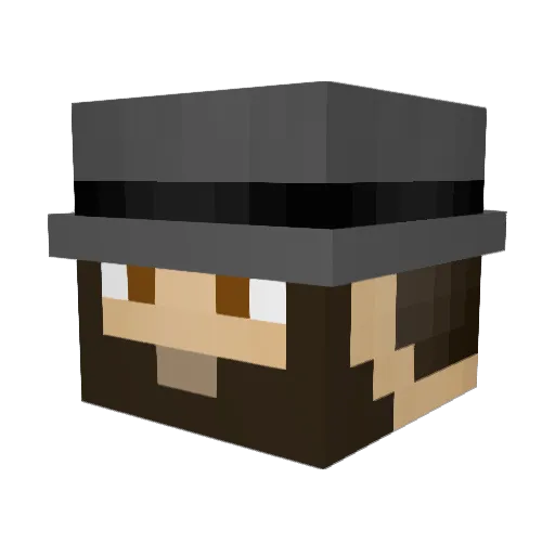 Arcan_025 Minecraft avatar head, 3D render