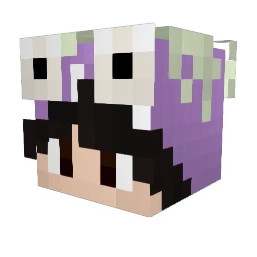 ArcaneBlossom Minecraft avatar head, 3D render