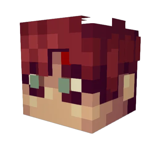 ArcaneBore Minecraft avatar head, 3D render